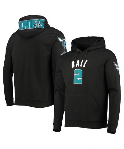 Men's LaMelo Ball Black Charlotte Hornets Team Player Pullover Hoodie $46.91 Sweatshirt