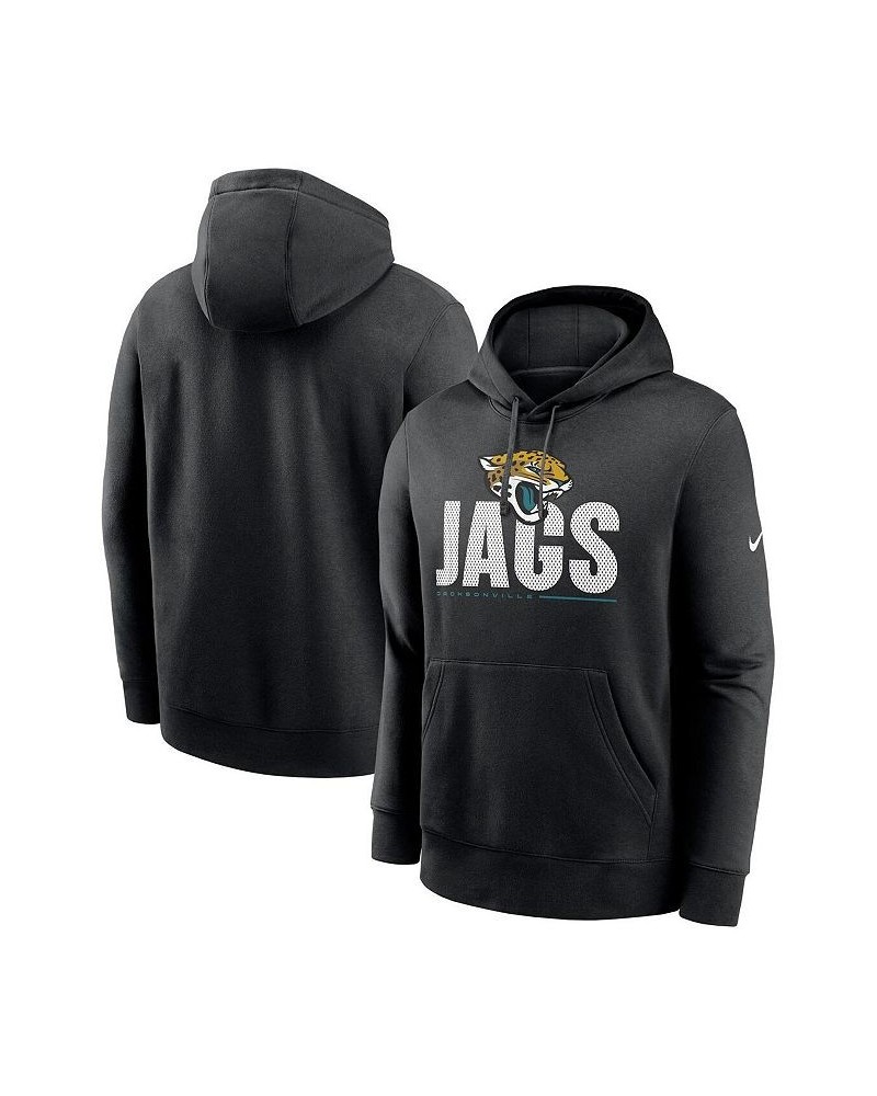 Men's Black Jacksonville Jaguars Team Impact Club Pullover Hoodie $40.79 Sweatshirt