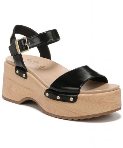 Women's Dublin Platform Sandals Black $43.20 Shoes