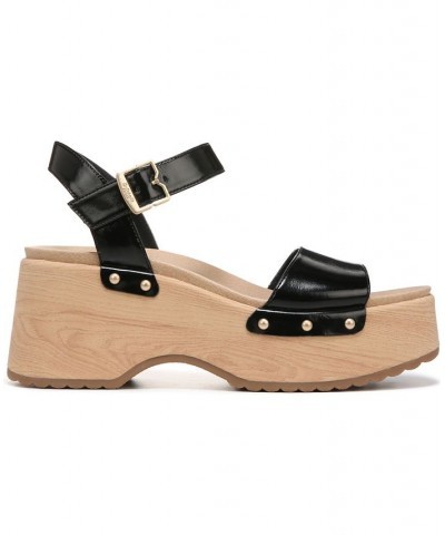 Women's Dublin Platform Sandals Black $43.20 Shoes