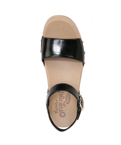 Women's Dublin Platform Sandals Black $43.20 Shoes