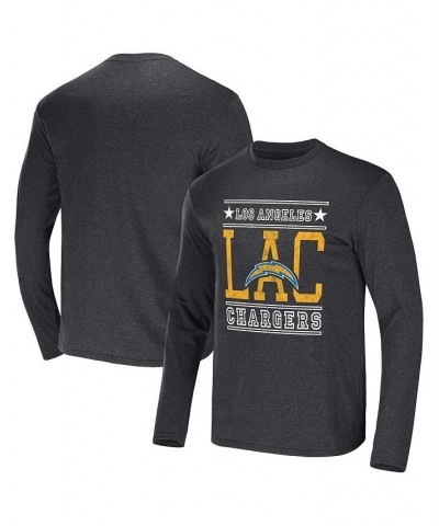 Men's NFL x Darius Rucker Collection by Heathered Charcoal Los Angeles Chargers Long Sleeve T-shirt $18.48 T-Shirts