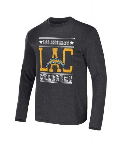 Men's NFL x Darius Rucker Collection by Heathered Charcoal Los Angeles Chargers Long Sleeve T-shirt $18.48 T-Shirts