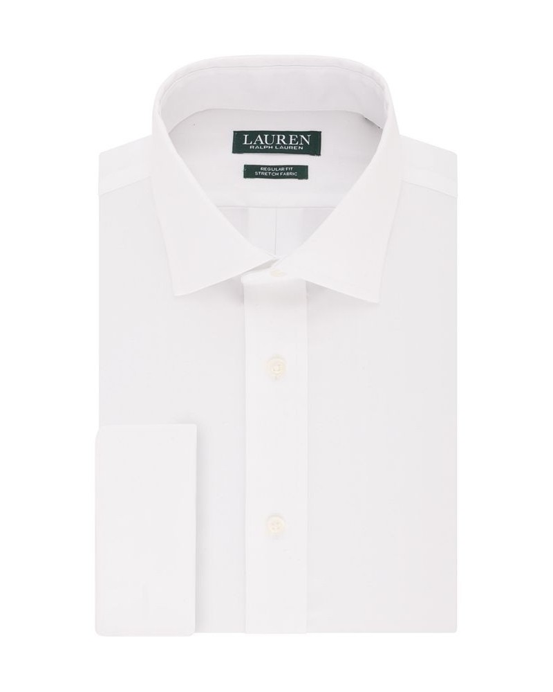 Men's Stretch Performance Dress Shirt White $19.89 Dress Shirts