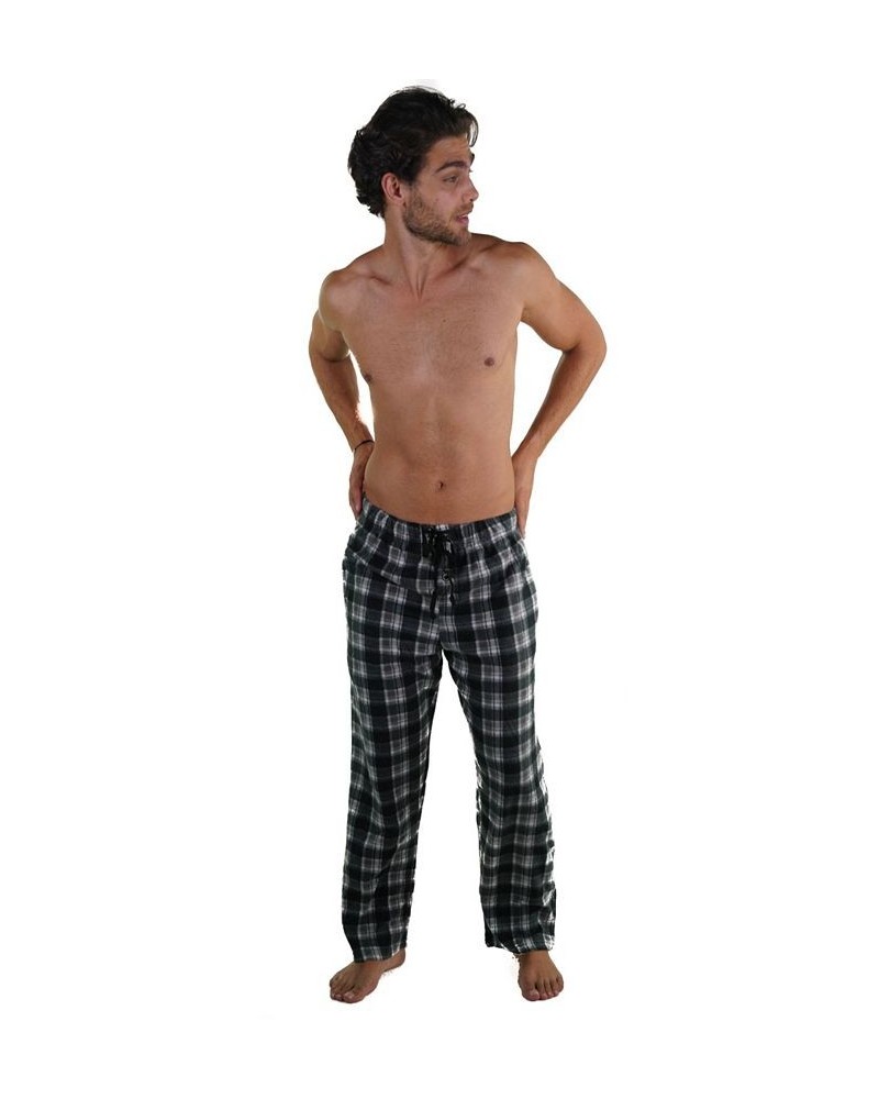 Minky Fleece Pant with Draw String Gray, Black Plaid $21.16 Pajama