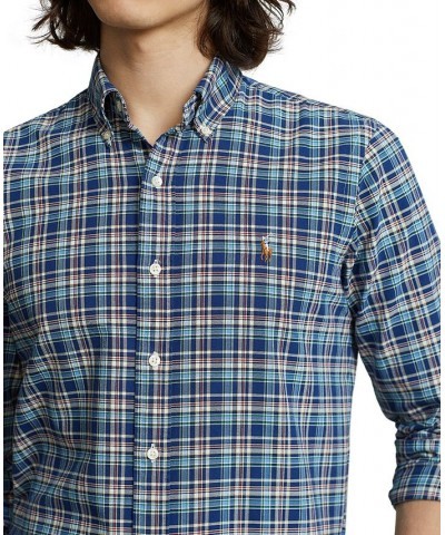 Men's Classic-Fit Plaid Oxford Shirt Multi $26.85 Shirts