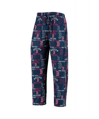 Men's Navy Boston Red Sox Flagship Allover Print Sleep Pants $21.60 Pajama