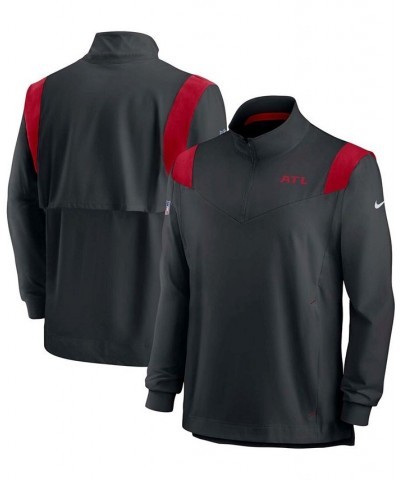 Men's Black Atlanta Falcons 2021 Sideline Coaches Repel Quarter-Zip Jacket $31.50 Jackets