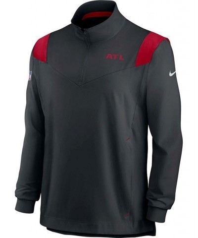 Men's Black Atlanta Falcons 2021 Sideline Coaches Repel Quarter-Zip Jacket $31.50 Jackets