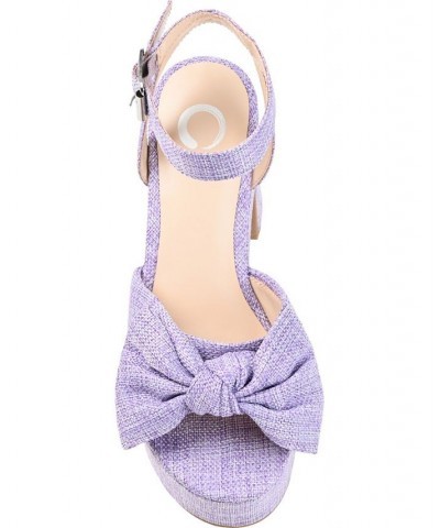 Women's Zenni Platform Bow Sandals Purple $49.20 Shoes