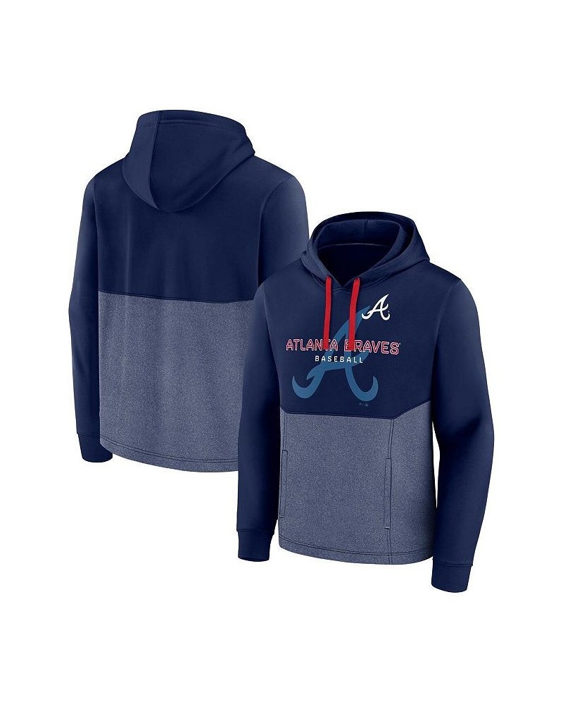 Men's Branded Navy Atlanta Braves Call the Shots Pullover Hoodie $34.40 Sweatshirt