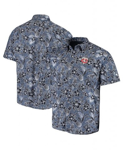 Men's Navy Minnesota Twins Sport Tiki Luau Button-Up Shirt $56.55 Shirts