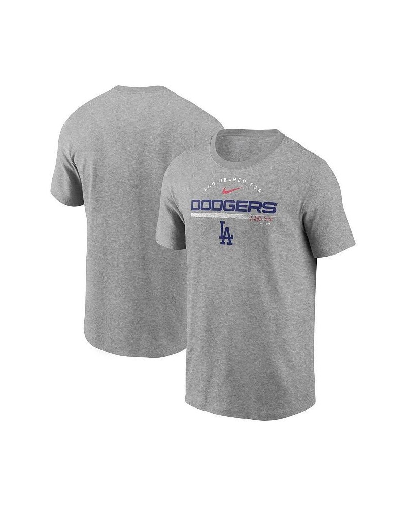 Men's Heather Gray Los Angeles Dodgers Team Engineered Performance T-shirt $29.49 T-Shirts