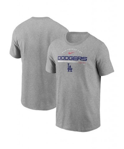 Men's Heather Gray Los Angeles Dodgers Team Engineered Performance T-shirt $29.49 T-Shirts