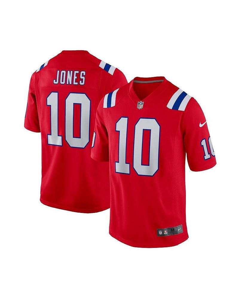 Men's Mac Jones Red New England Patriots Alternate Game Jersey $47.60 Jersey