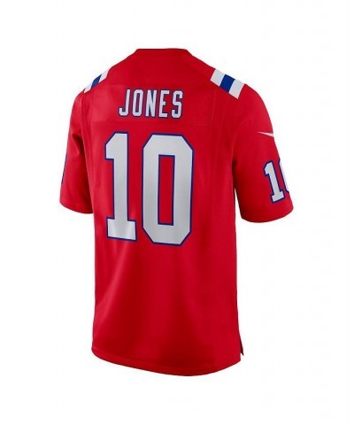 Men's Mac Jones Red New England Patriots Alternate Game Jersey $47.60 Jersey