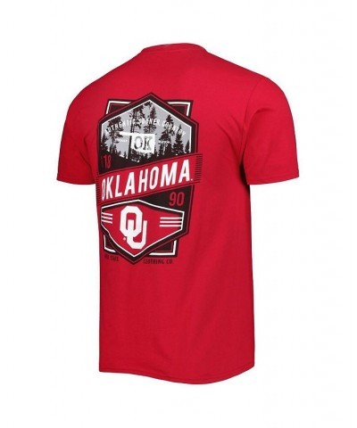 Men's Crimson Oklahoma Sooners Double Diamond Crest T-shirt $17.60 T-Shirts